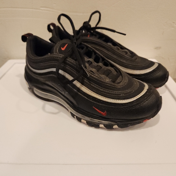 Nike Air Max 97 "Black/Sport Red" sneakers size 6.5y - Picture 3 of 9